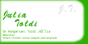 julia toldi business card